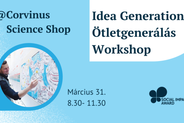 SIA 2022 Ötletgenerálás workshop a Corvinus Science Shoppal együttműködve